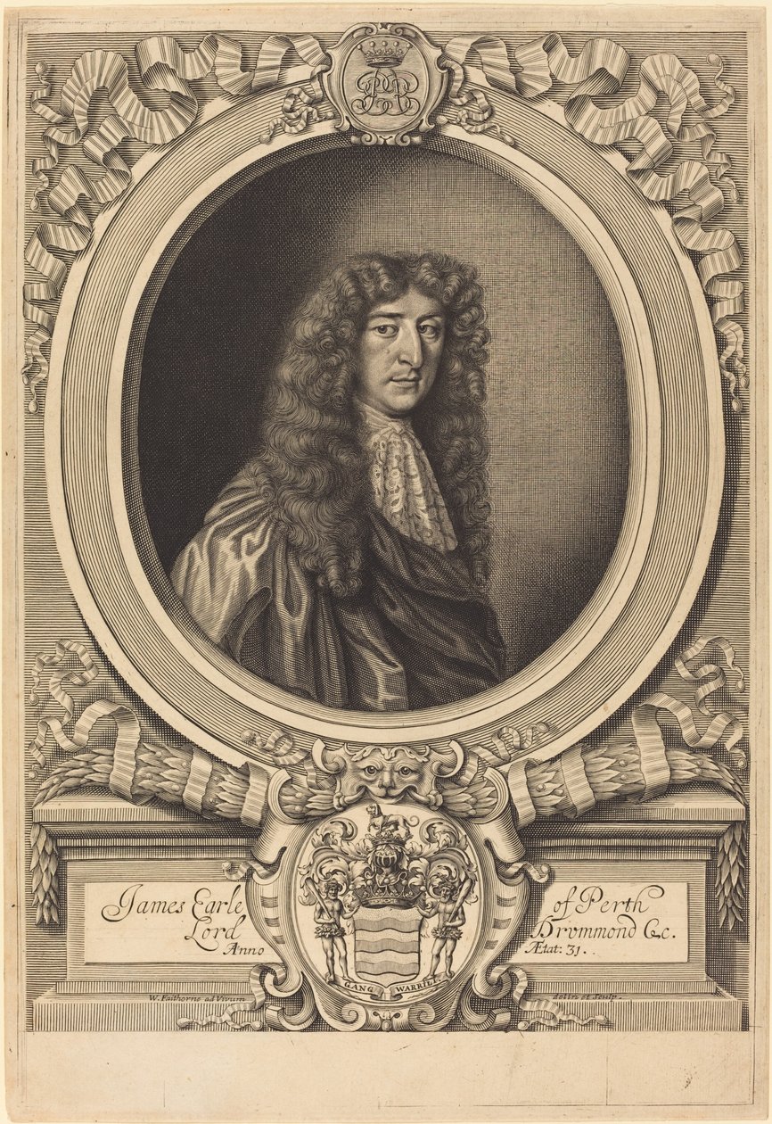 James Drummond, Comte de Perth - William Faithorne after Sir Peter Lely