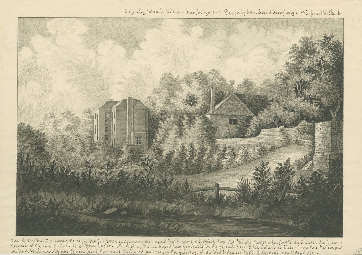 Cathédrale de Lichfield Close - Maison du Dr. Falconer - William Fernyhough