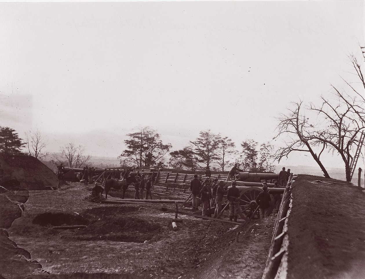 Près de Dutch Gap, Virginie. Fort Brady - William Frank Browne