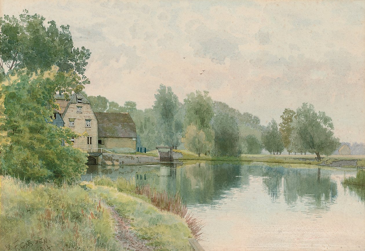 Houghton Mill sur la rivière Ouse, 1914 - William Fraser Garden