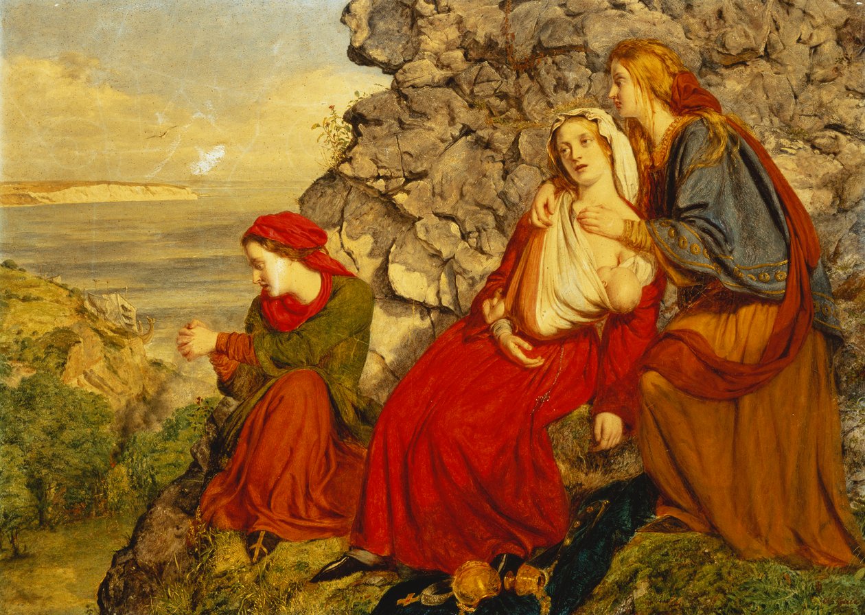 Une incursion des Danois : femmes saxonnes regardant le conflit - William Gale