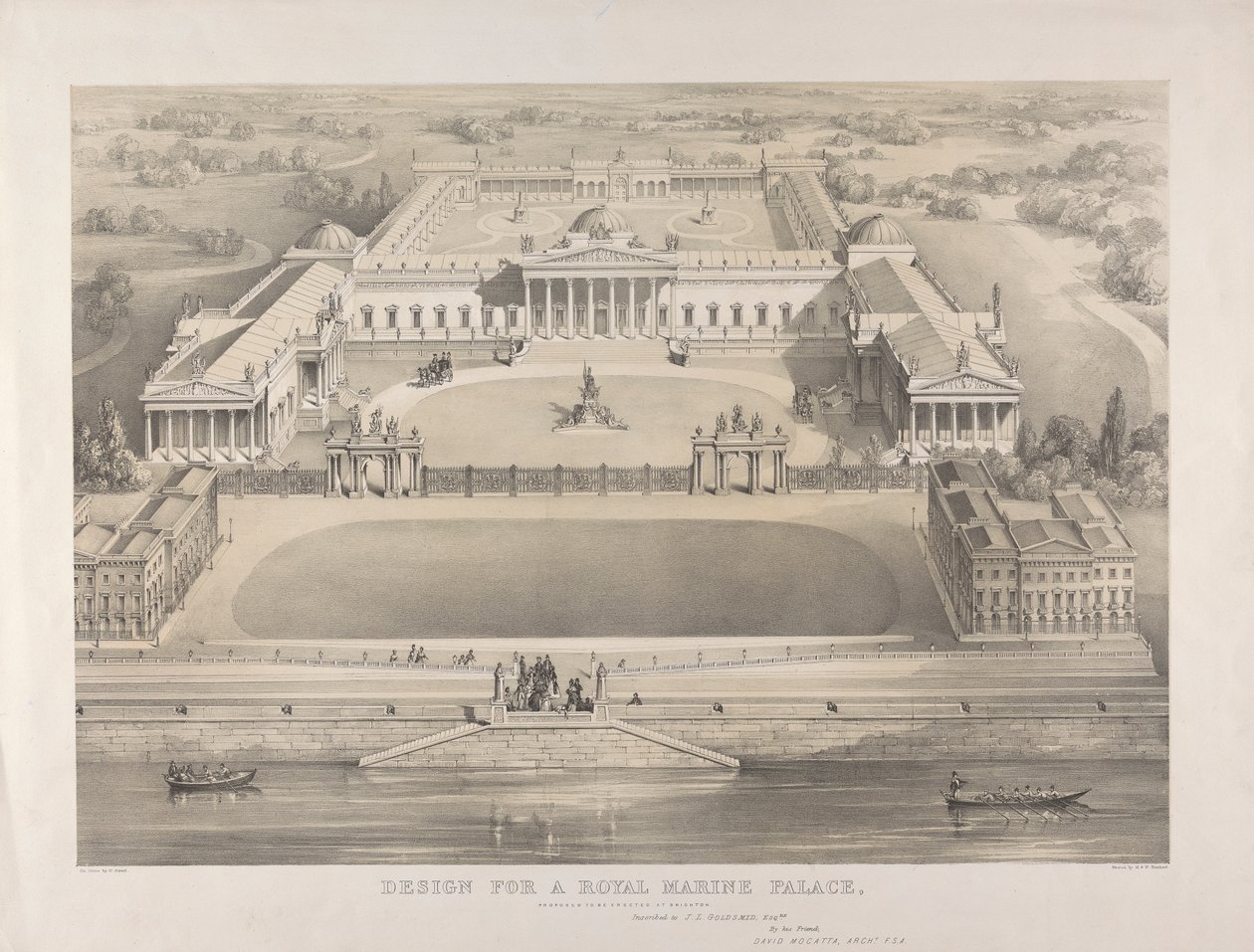 Brighton, conception pour un palais royal marin proposé - William Gauci