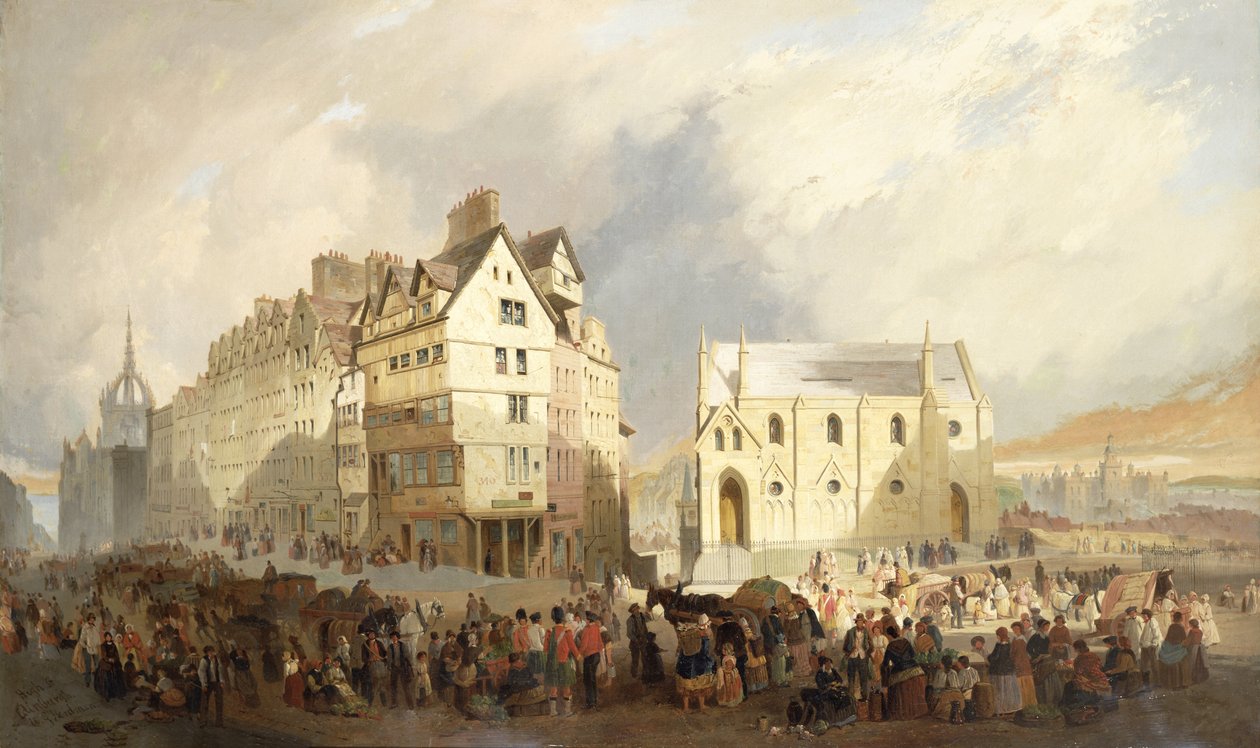 Vue du Lawn Market, Édimbourg - William Gavin Herdman