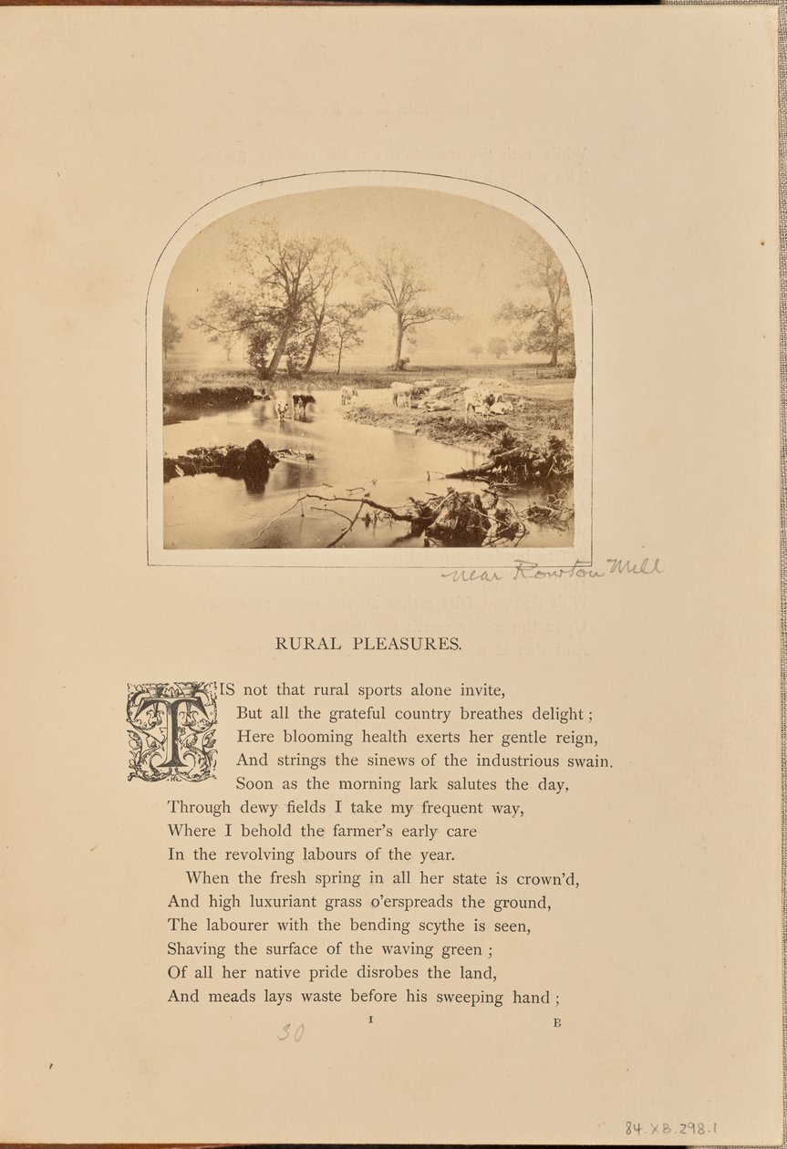 [Scène pastorale avec du bétail dans un champ inondé, Angleterre]. - William Grundy