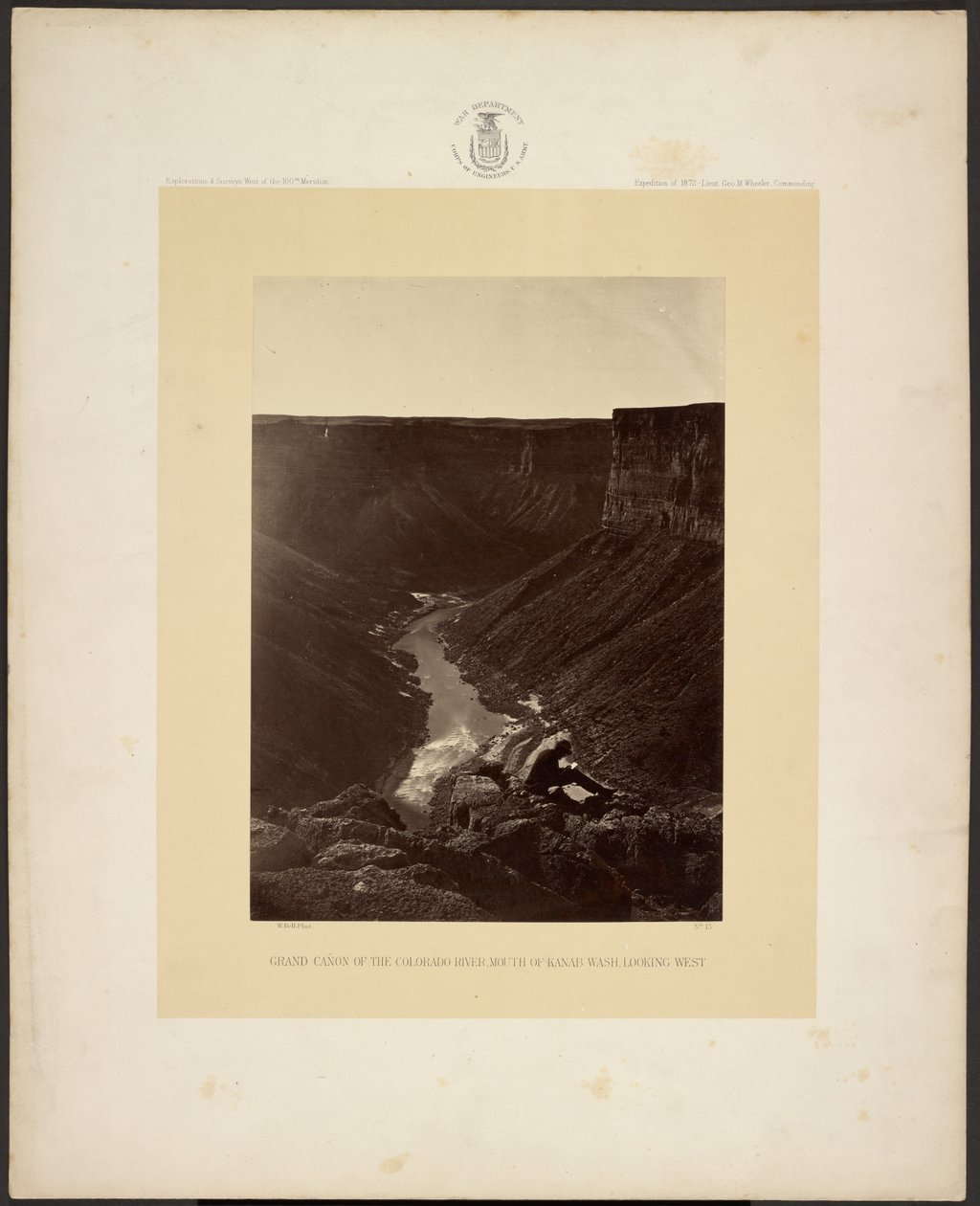 Grand Cañon du fleuve Colorado, embouchure de Kanab Wash, en regardant vers l