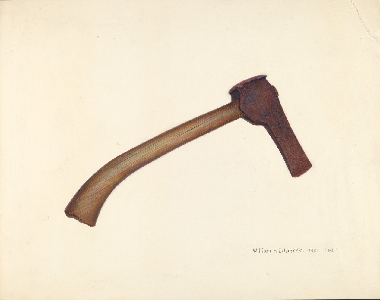 Hache de poteau, 1935-1942 - William H Edwards