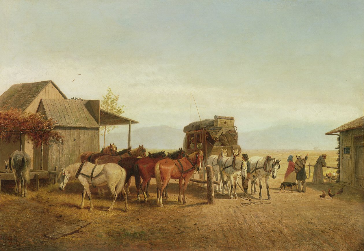 Arrêt de la diligence en Californie - William Hahn
