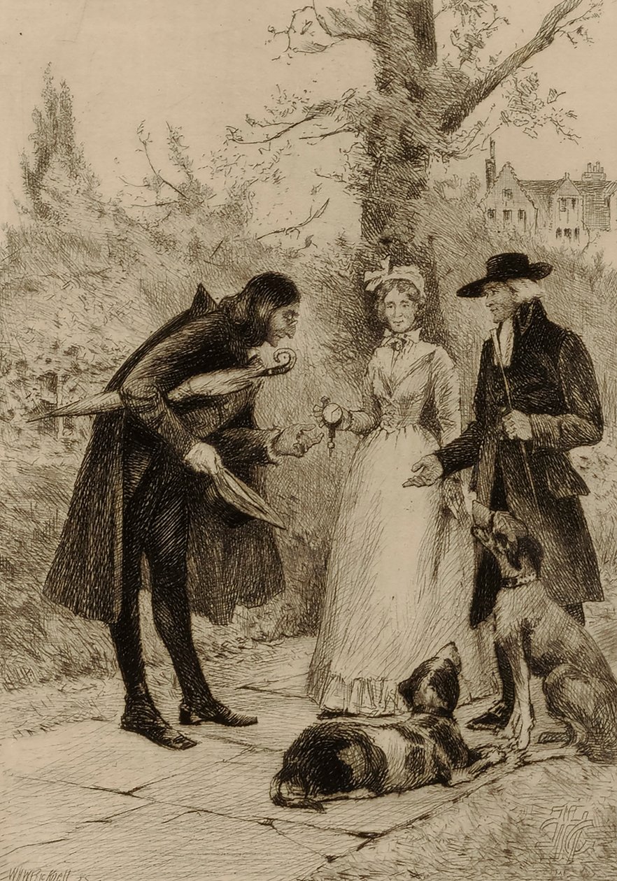Sans titre (couple rencontrant un homme) - William Harry Warren Bicknell