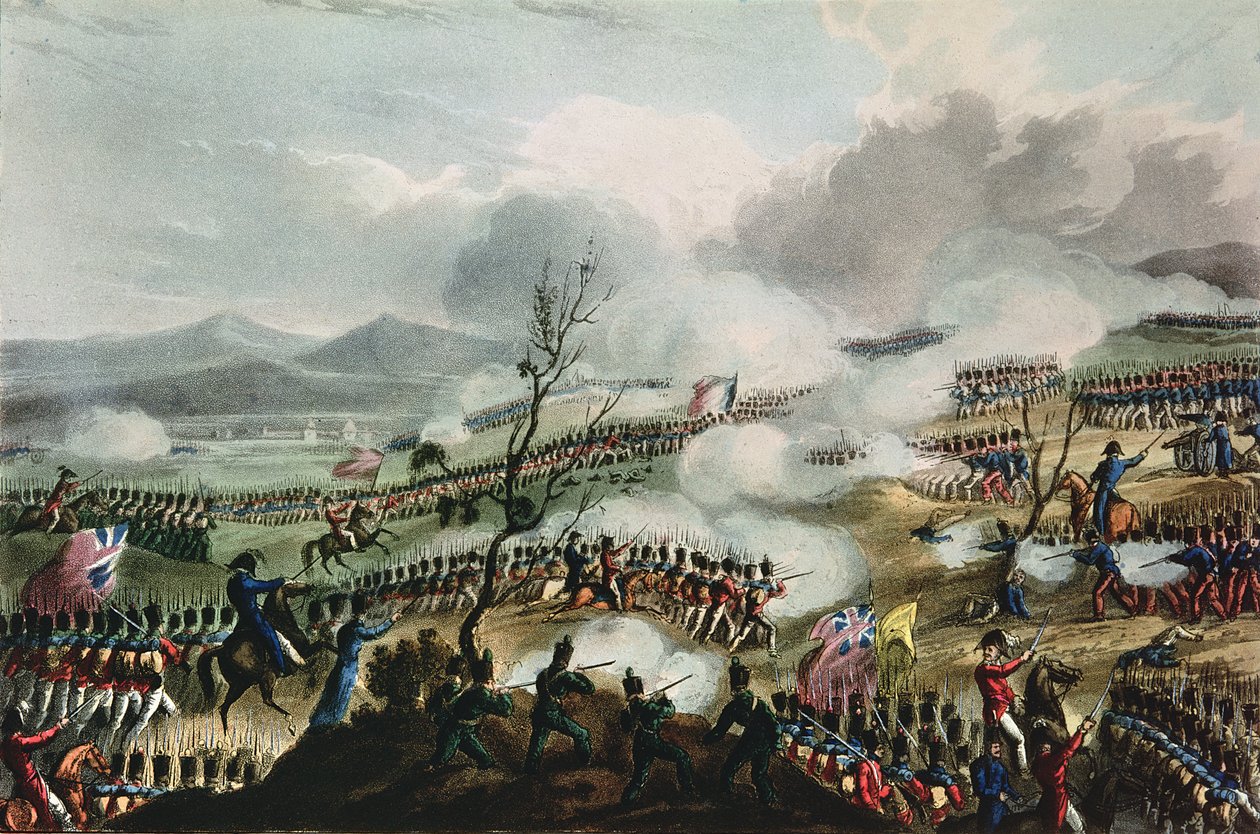 Bataille de Nivelle, 10 novembre 1813, gravée par Thomas Sutherland, 1813 - William Heath