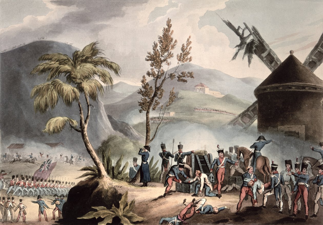 Bataille de Roleia, 17 août 1808, gravée par Thomas Sutherland (aquatinte) - William Heath