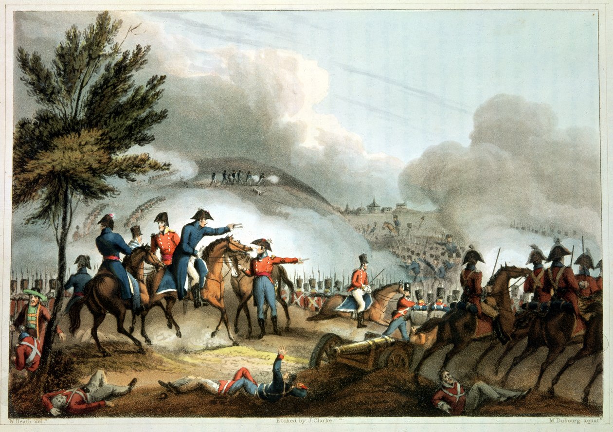 Bataille de Salamanque, 22 juillet 1812, gravée par J. Clarke, colorée par M. Dubourg - William Heath