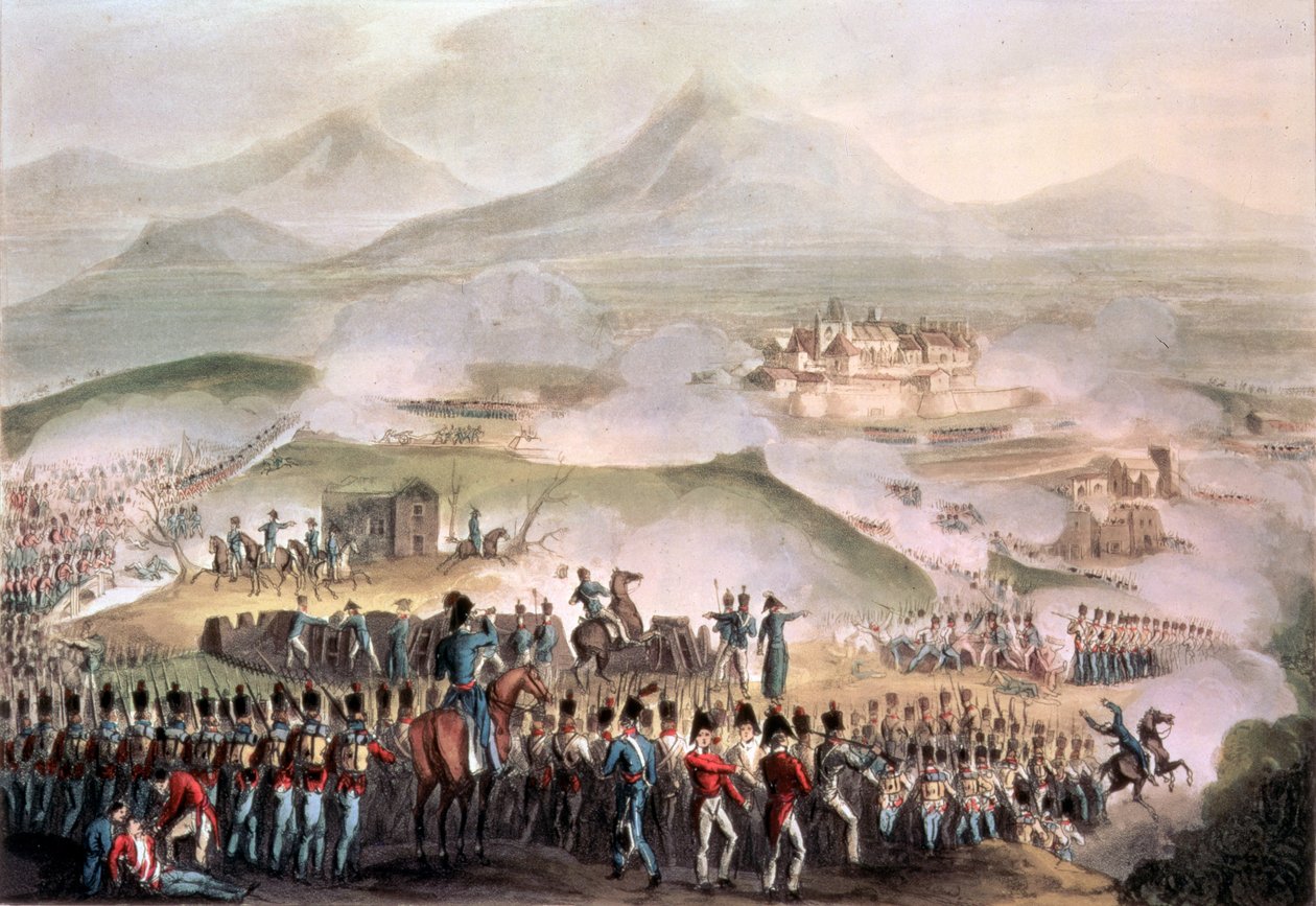 Bataille de Toulouse, 10 avril 1814, gravée par Thomas Sutherland (b.c.1785) - William Heath