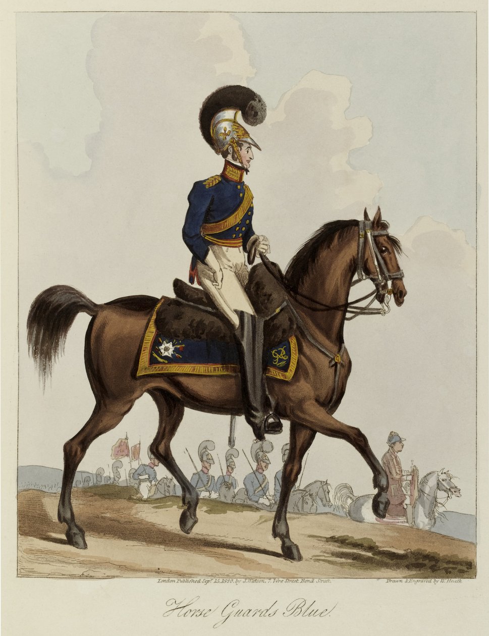Horse Guards Blue, étude d