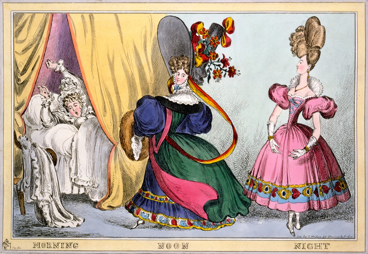 Matin Midi Soir, vers 1828 (gravure coloriée à la main) - William Heath
