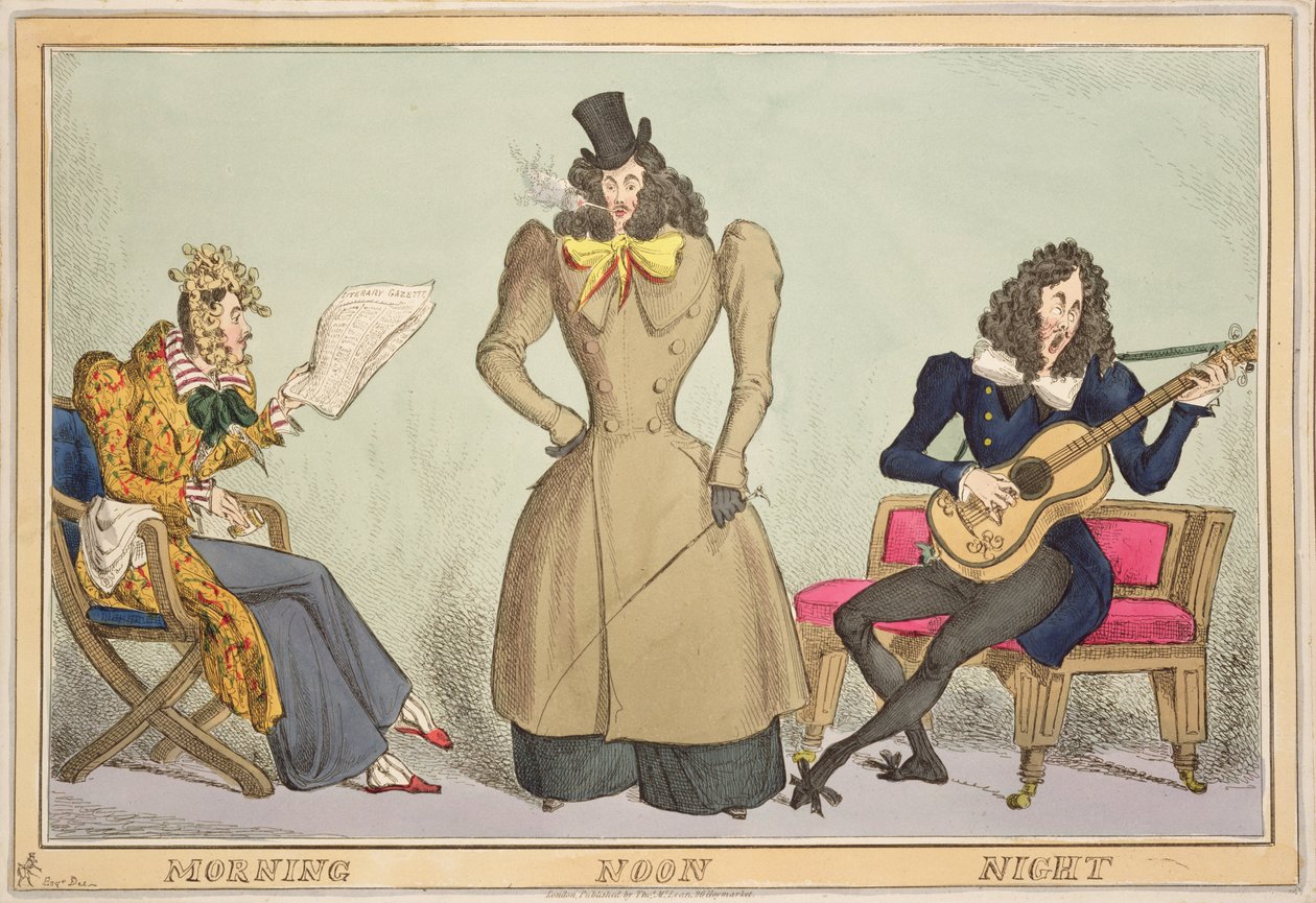 Matin, midi, soir, publié par Thomas McLean, Londres - William Heath