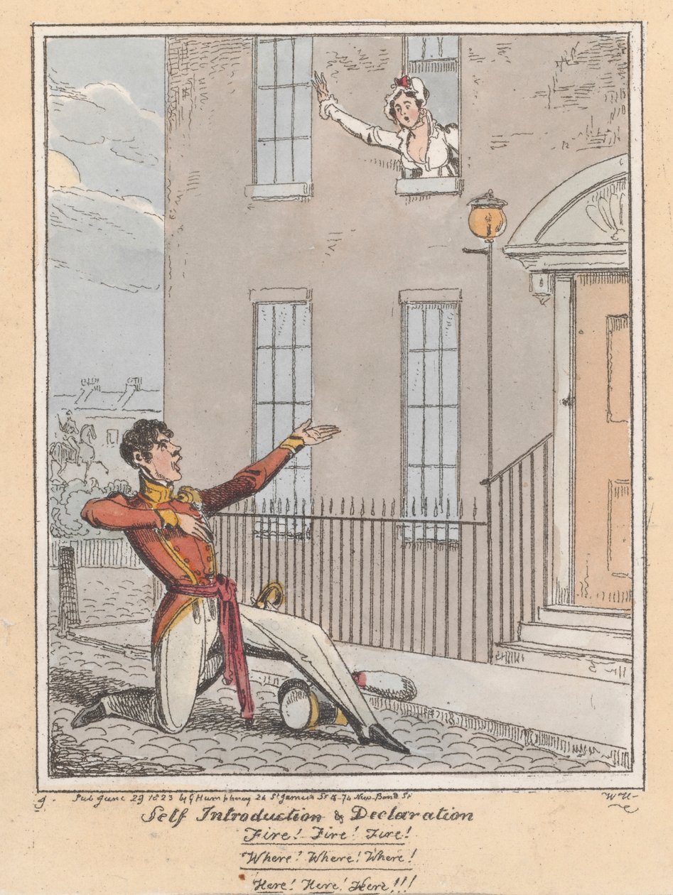 Auto-introduction et déclaration, 1823 - William Heath