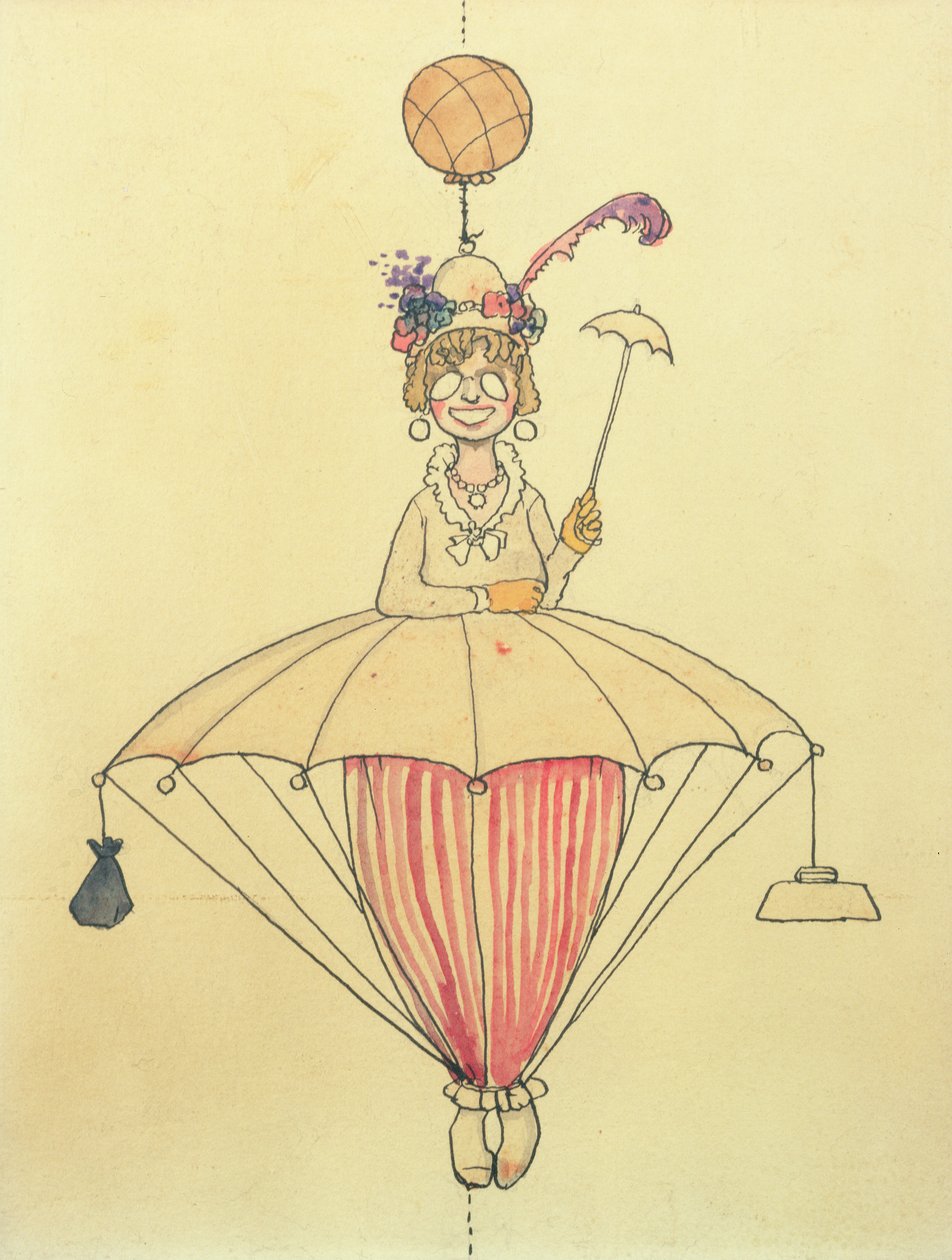 Le système de voyage aérien personnel pour dames - William Heath Robinson