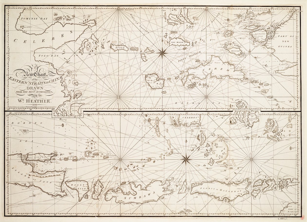 Nouvelle carte des détroits orientaux vers la Chine - William Heather