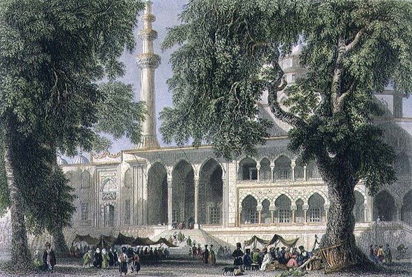 Yeni Djami, ou Mosquée de la Sultane Valide, Istanbul (gravé par J.C. Varrall, vers 1850) - William Henry (after) Bartlett