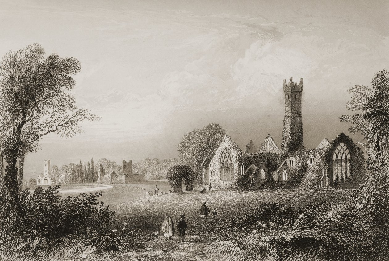 Abbaye augustinienne à Adare, comté de Limerick, Irlande, de 
