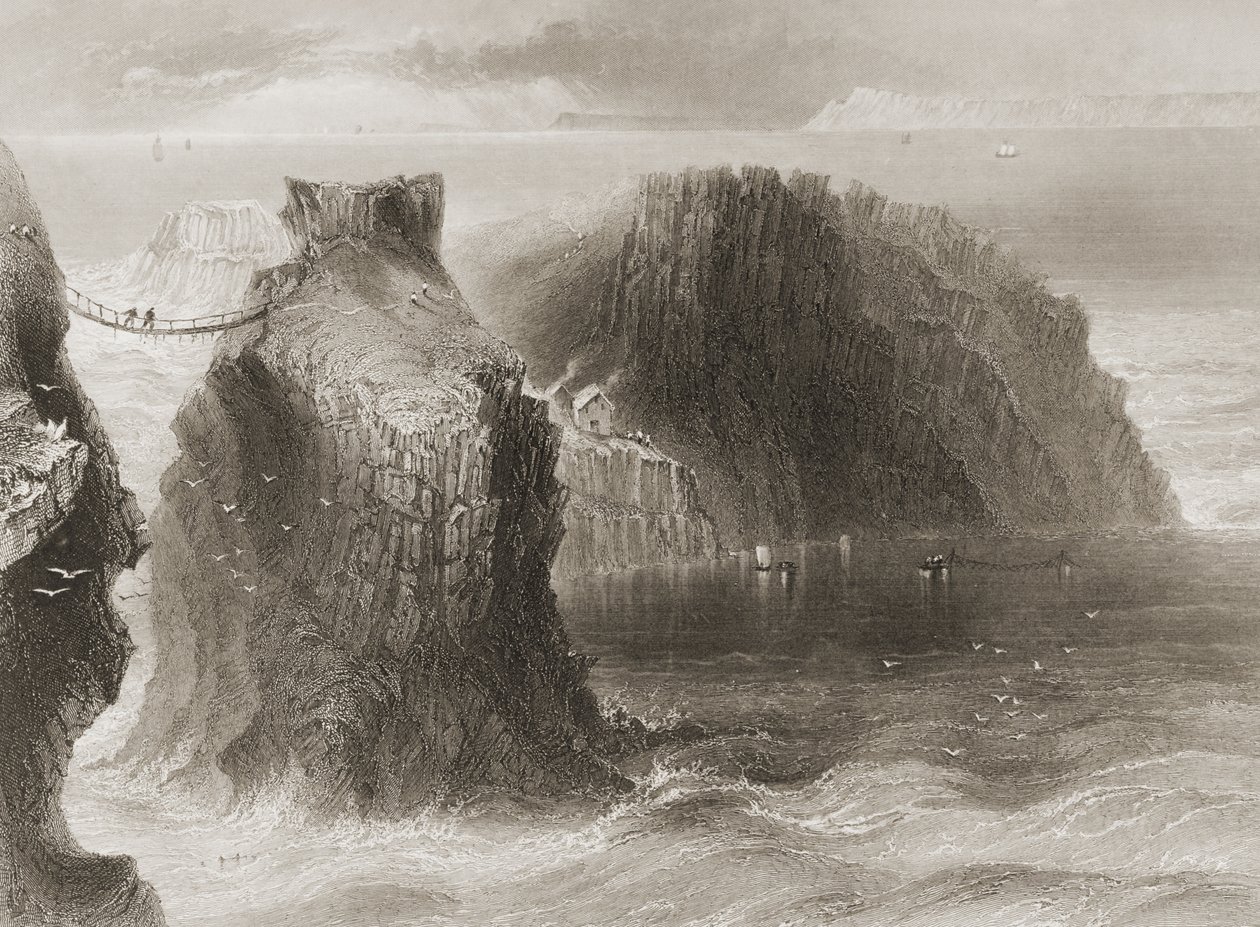 Pont de corde de Carrick-a-Rede, comté d