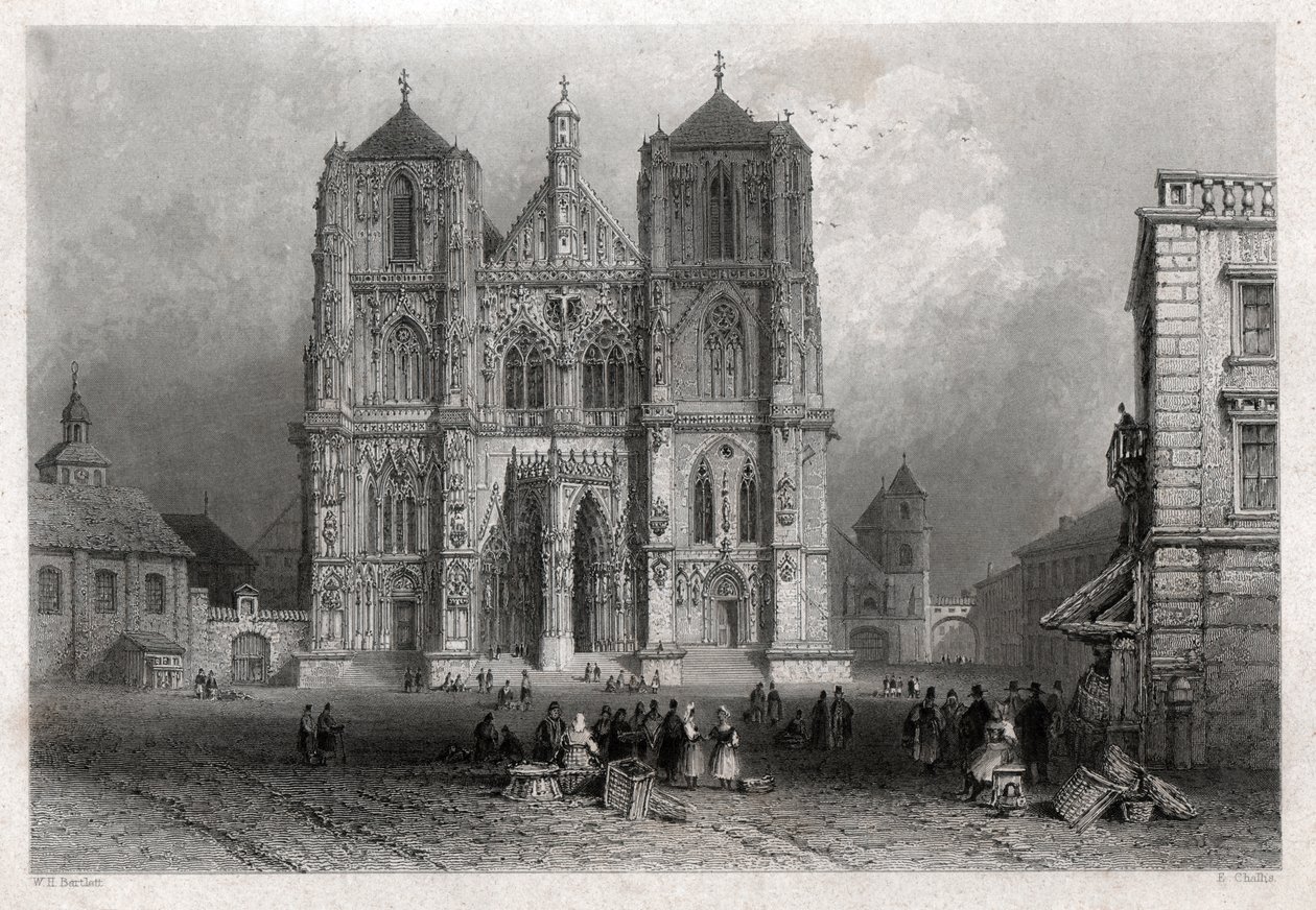 Dôme de Ratisbonne (gravure, ca. 1830) - William Henry Bartlett