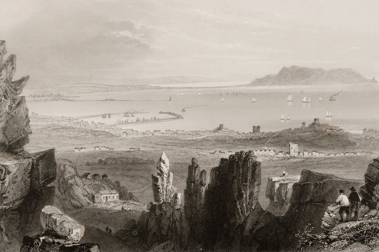 Baie de Dublin depuis les carrières de Kingstown, de 