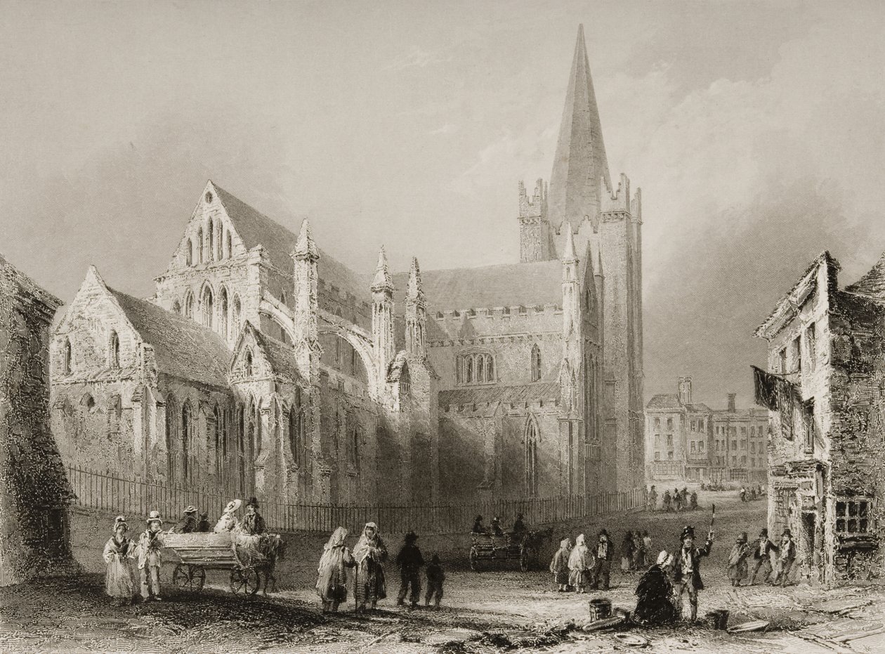 Extérieur de la cathédrale Saint-Patrick, Dublin, de 