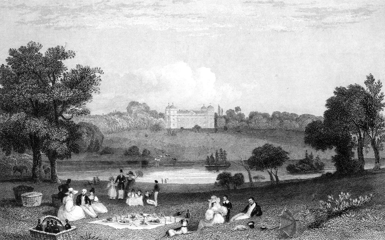Hallingbury Place, Essex, gravée par Henry Wallis, 1832 - William Henry Bartlett