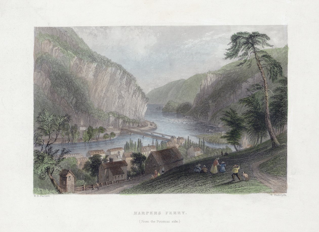 Harpers Ferry (du côté du Potomac) - William Henry Bartlett