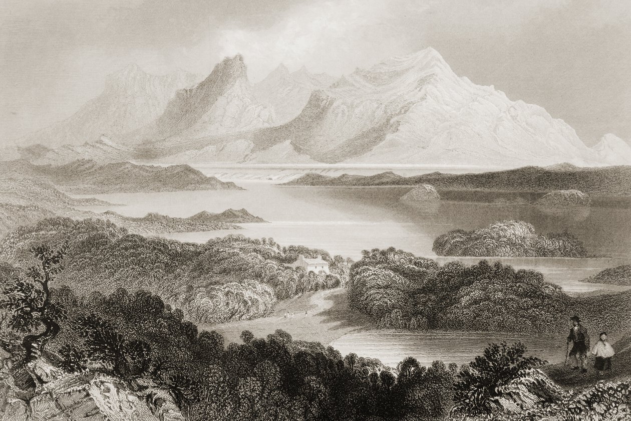 Lac Garromin, Connemara, comté de Galway, de 