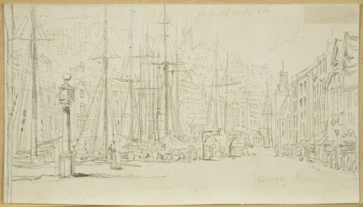 Vue le long de Broad Quay depuis le cadran - William Henry Bartlett
