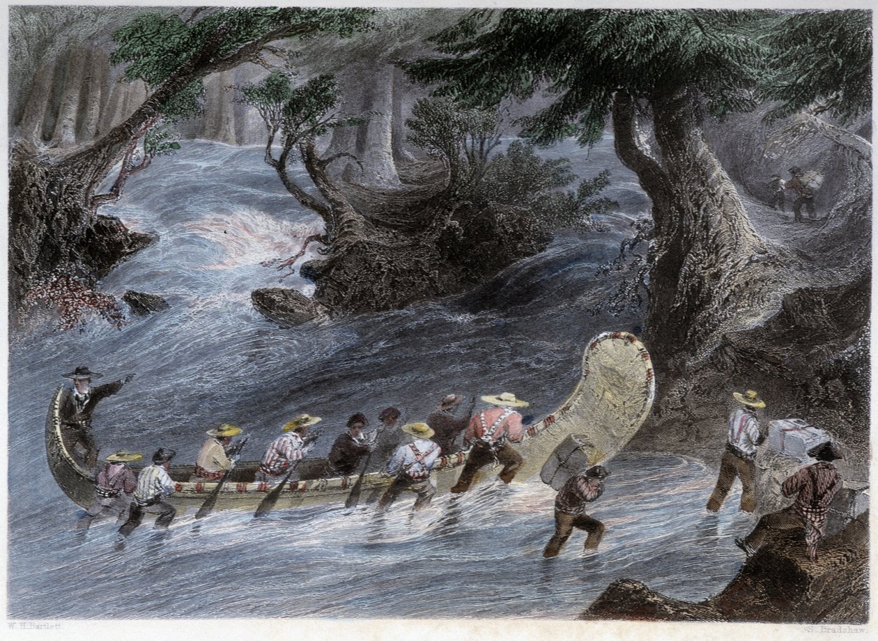 Balades en canoë pour hommes - William Henry Bartlett