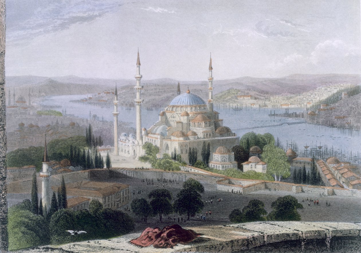 Mosquée et Tombeau de Soliman, vers 1850 - William Henry Bartlett