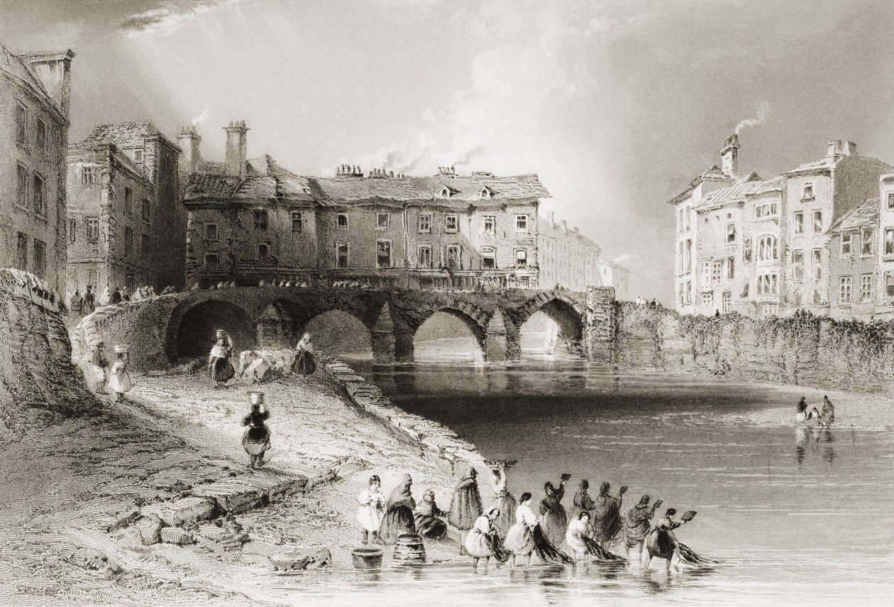 Le vieux pont de Baal, Limerick, Irlande, de 