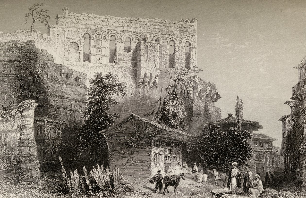 Palais de Bélisaire, Turquie, Istanbul - William Henry Bartlett