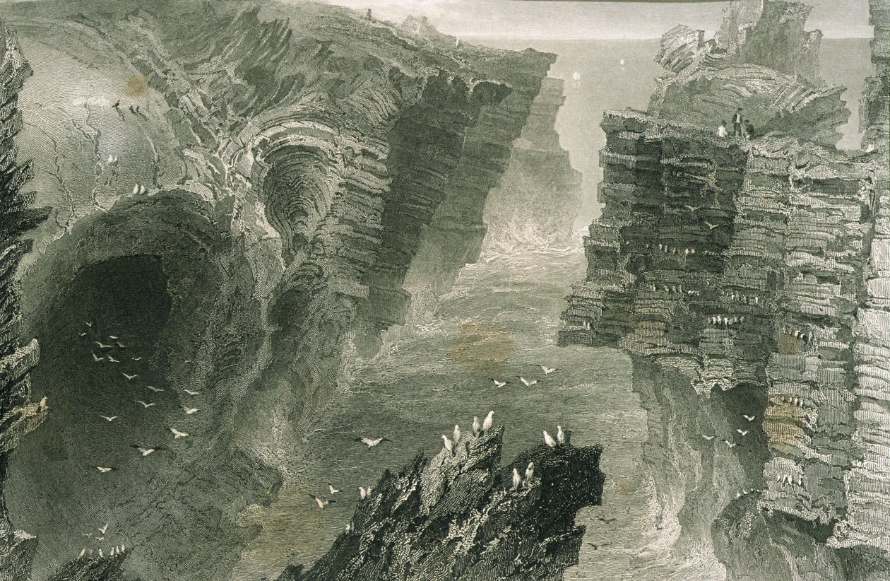 Trou de macareux à Kilkee, comté de Clare, Irlande, de 