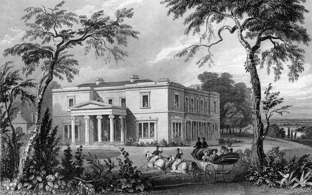 Stisted Hall, près de Braintree, Essex, gravé par John Carr Armytage, 1832 - William Henry Bartlett