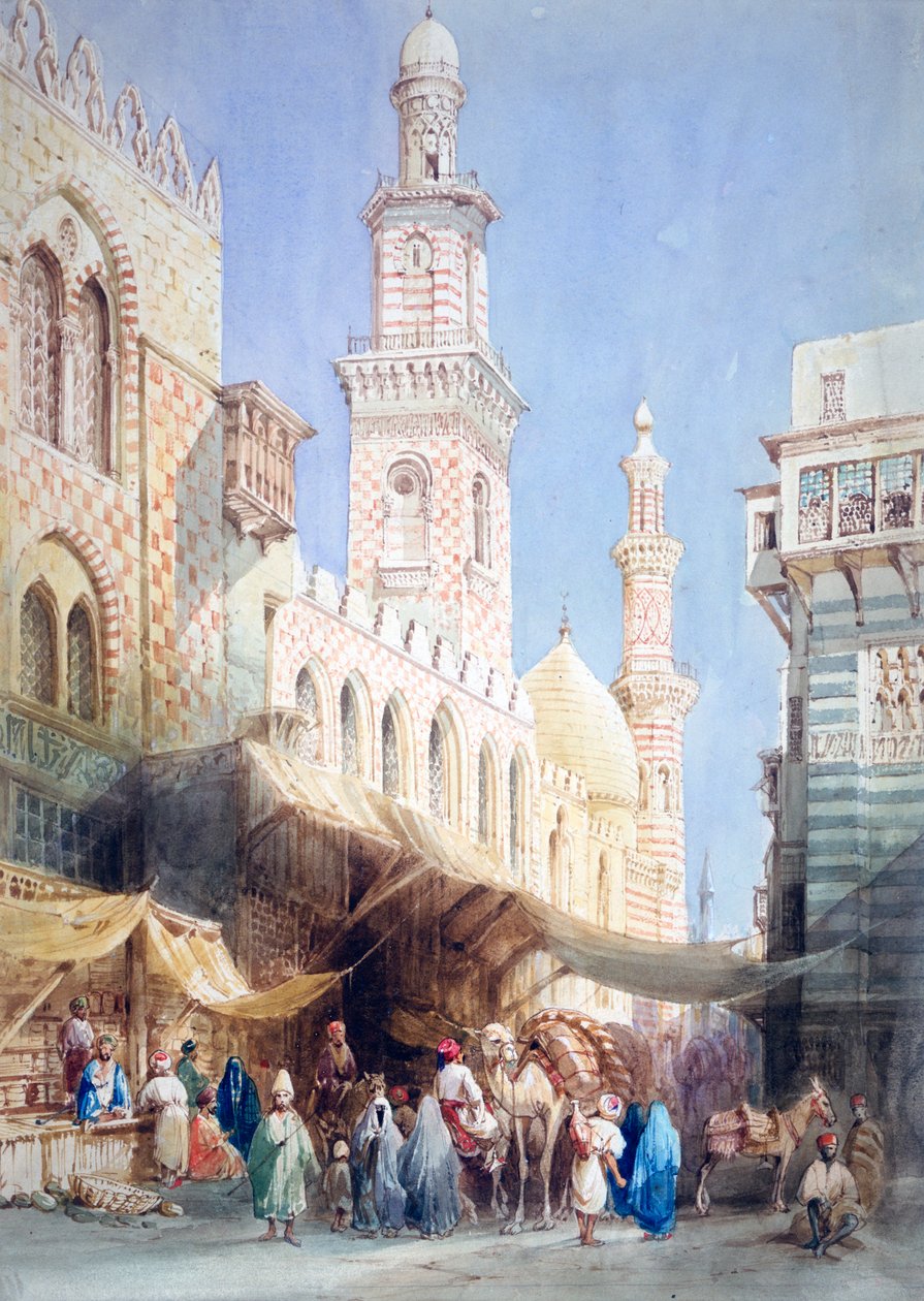 La Sharia El Gohargiyeh, Le Caire, 19ème siècle - William Henry Bartlett