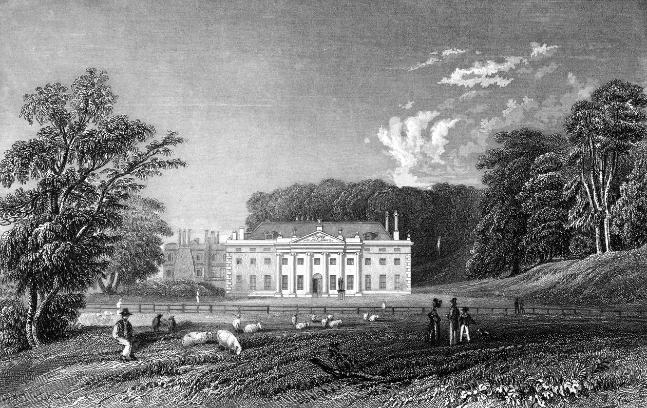 Weald Hall, Essex, gravé par John Rogers, 1833 - William Henry Bartlett