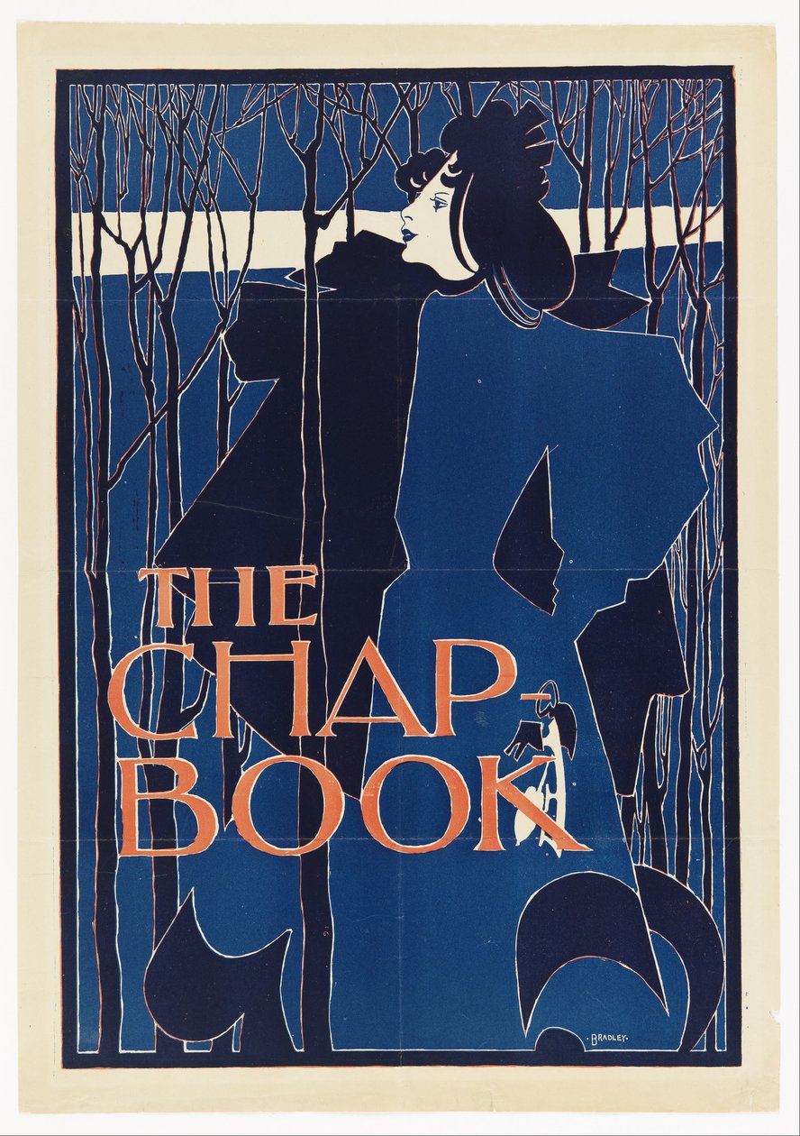 La Dame Bleue, affiche pour The Chap-Book - William Henry Bradley
