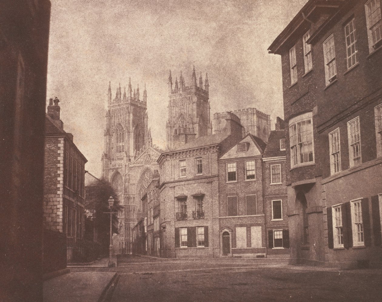 Une scène à York : La cathédrale de York vue de Lop Lane, 1845 (photo) - William Henry Fox Talbot