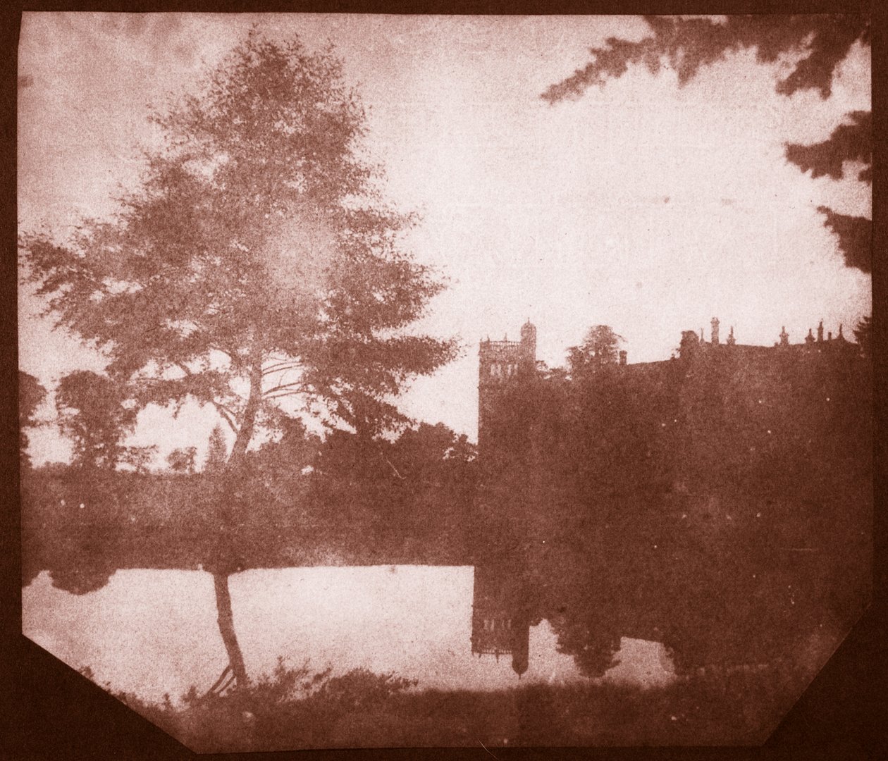 Abbaye de Lacock en réflexion, c.1840 - William Henry Fox Talbot