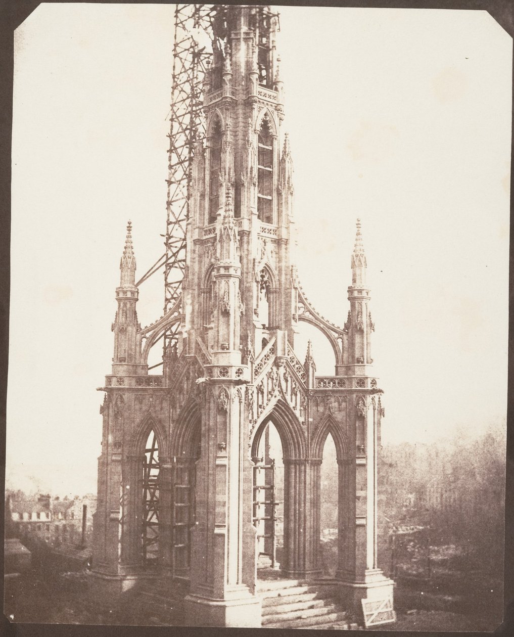 Monument Scott avant son achèvement, Édimbourg - William Henry Fox Talbot