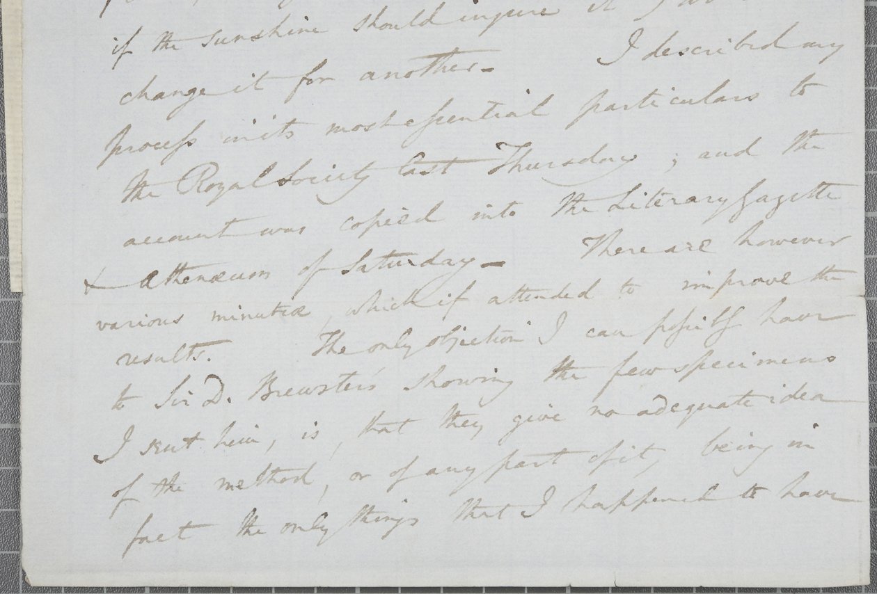 Lettre signée de William Henry Fox Talbot à James David Forbes, 1839 - William Henry Fox Talbot
