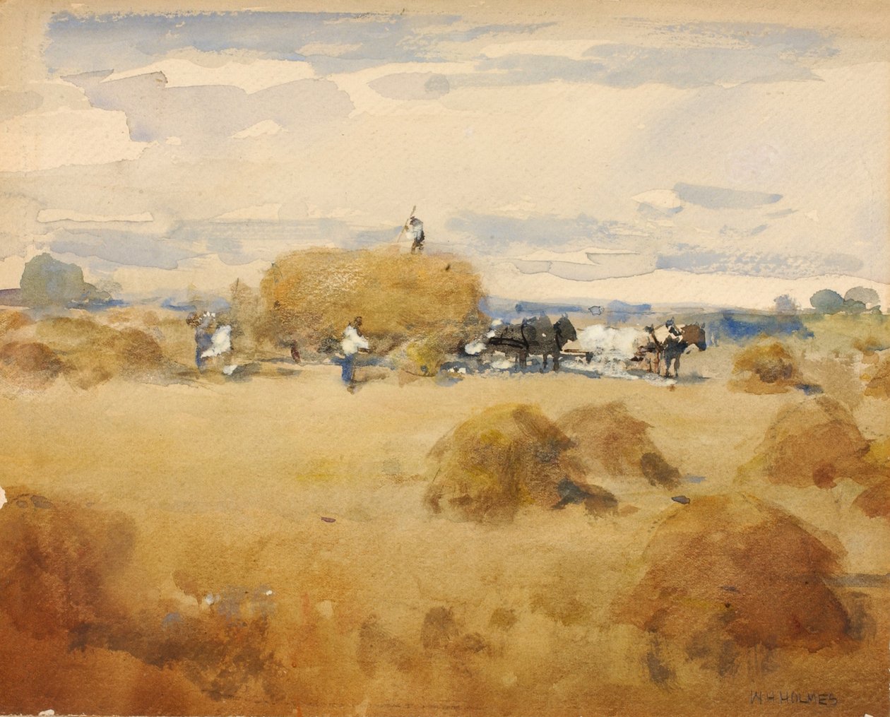 Scène de Fenaison - William Henry Holmes