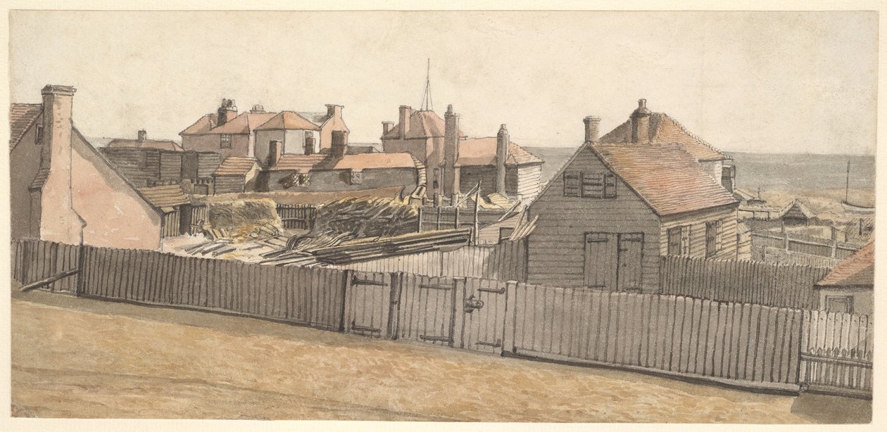 Les maisons de pêcheurs à Hastings - William Henry Hunt