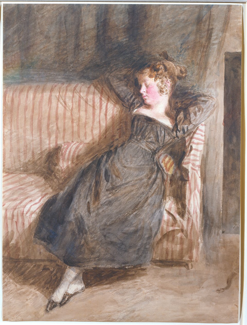 Jeune fille endormie sur un canapé - William Henry Hunt