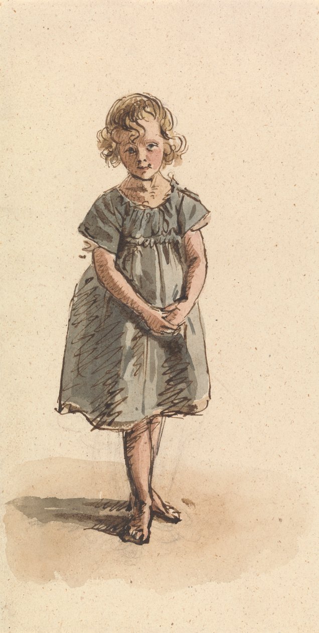 Jeune fille debout pieds nus - William Henry Hunt