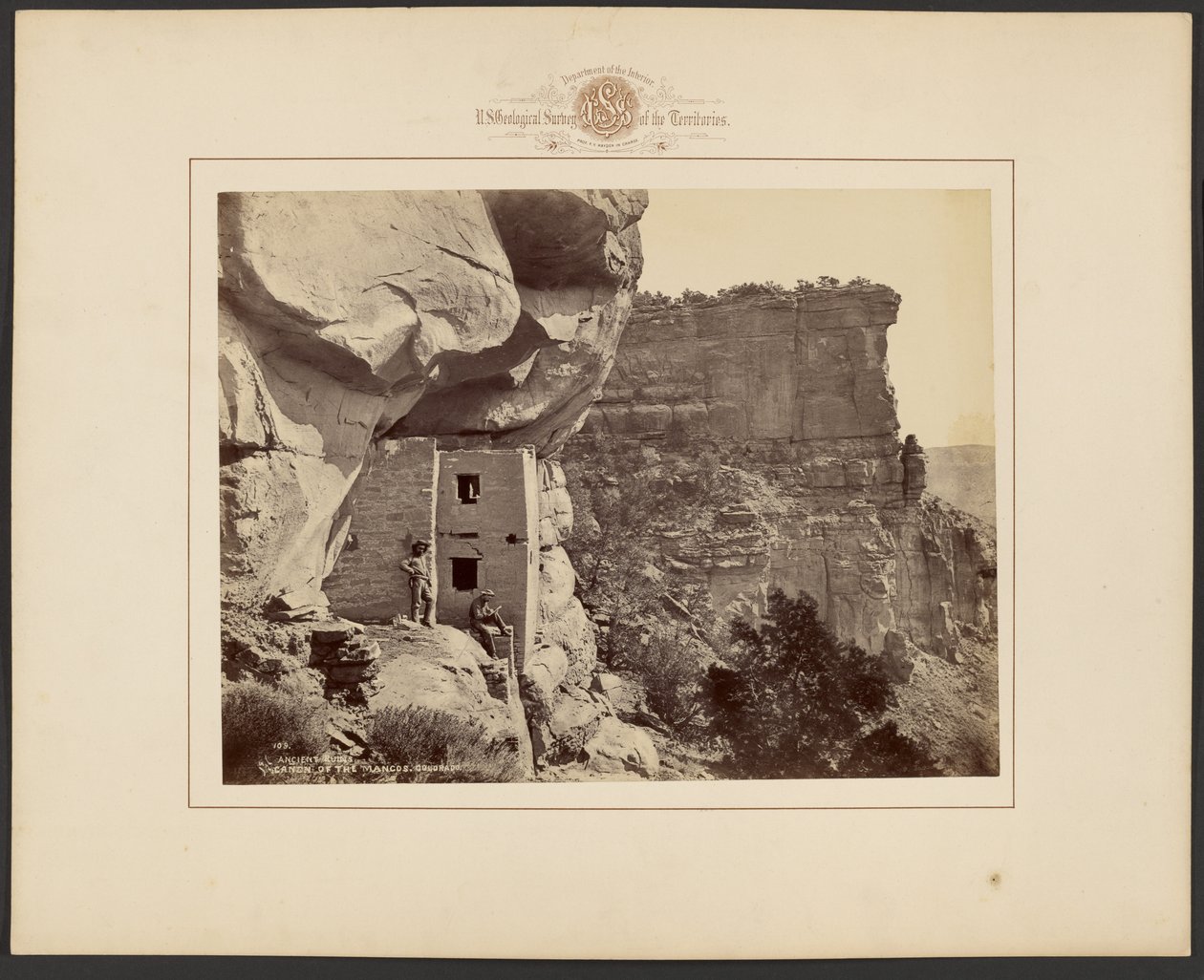 Ruines antiques dans le Cañon du Mancos, Colorado - William Henry Jackson
